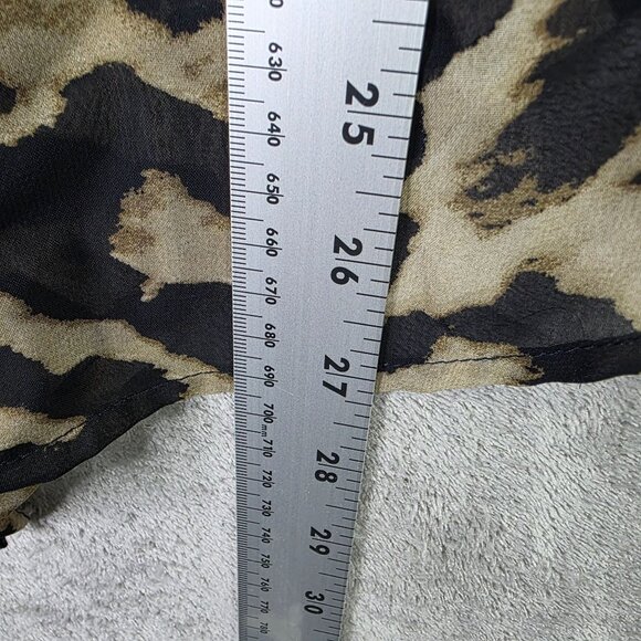 Womens Jealous Tomato Leopard Print Blouse Button Up Polyester Long Sleeve S - Picture 6 of 7